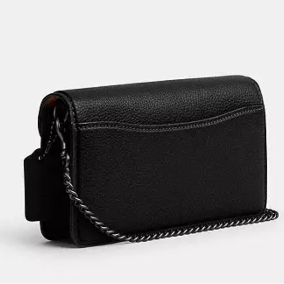 Real EUC-Coach Black Leather Crossbody Bag - Picture 2 of 11